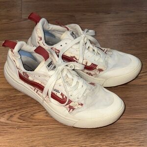 Vans Ultra-range sneakers  in Red and White women’s size 10, Men’s size 8.5